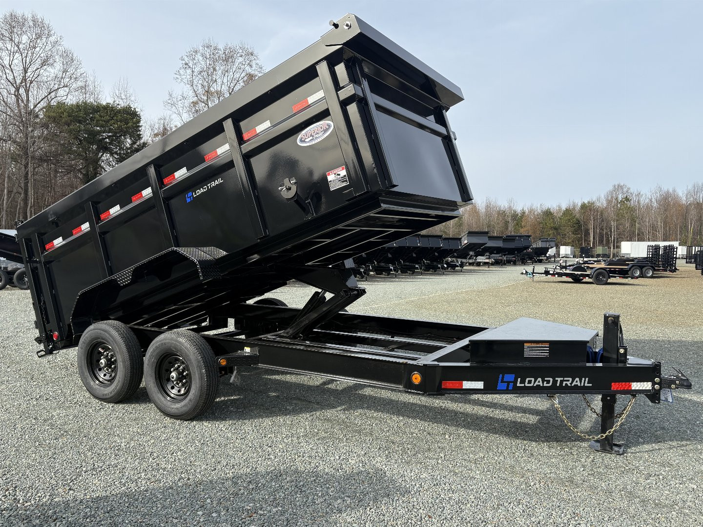 14,000 lb Load Trail dump trailer available for rent at Next Level Trailer Rentals in Mt. Zion, Illinois